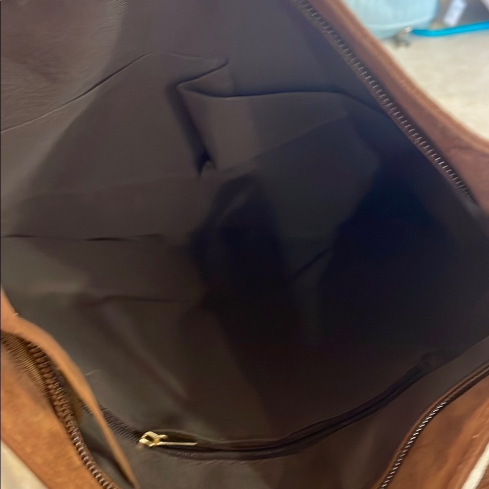 Brown Fringe Crossbody Bag, 11” x 11”, Adjustable Straps, NWOT - Picture 5 of 5